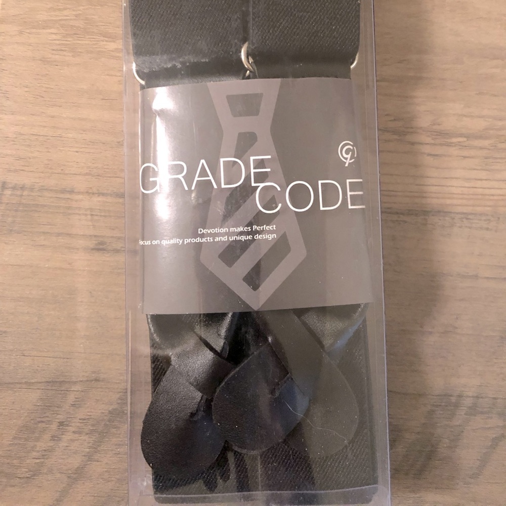 Grade Code Mens Y-Back Adjustable Dress button end Suspenders 49 inches